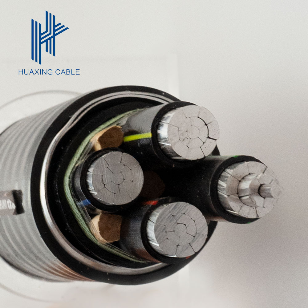 Low Voltage 4-core XLPE insulated aluminum alloy with interlocking armored rare earth aluminum alloy power cable