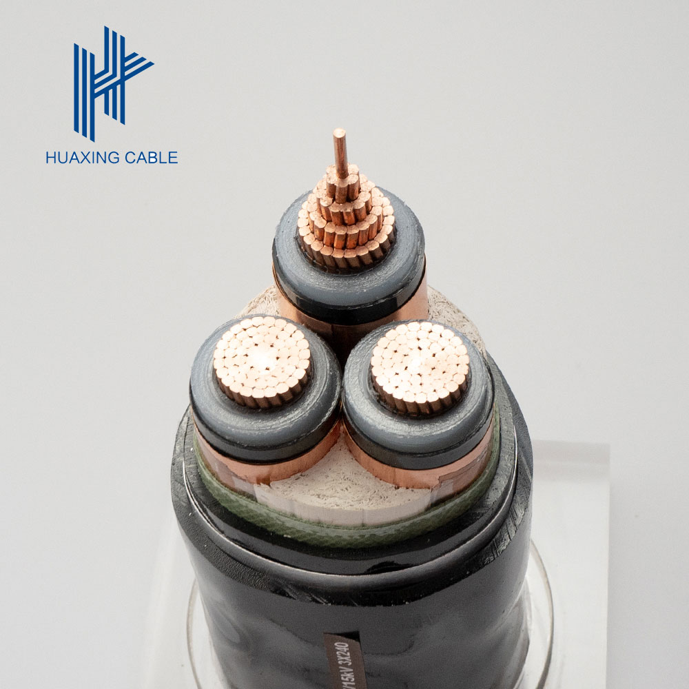 Medium Voltage 8.7/15KV Copper  3 cores 240mm2 Steel Tape Armouring Underground Power Cable