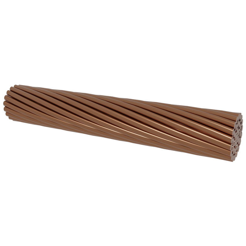 Copper-clad steel stranded wire conductor